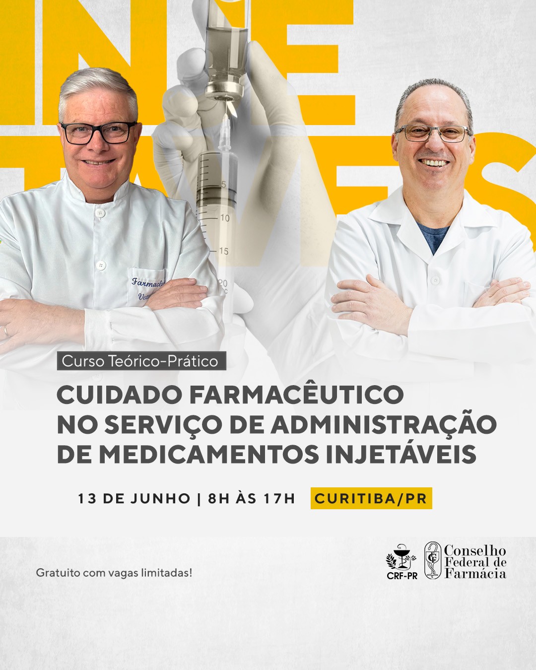 Curso Cuidado Farmacêutico no Serviço de Administração de Medicamentos Injetáveis  |  Curitiba/PR